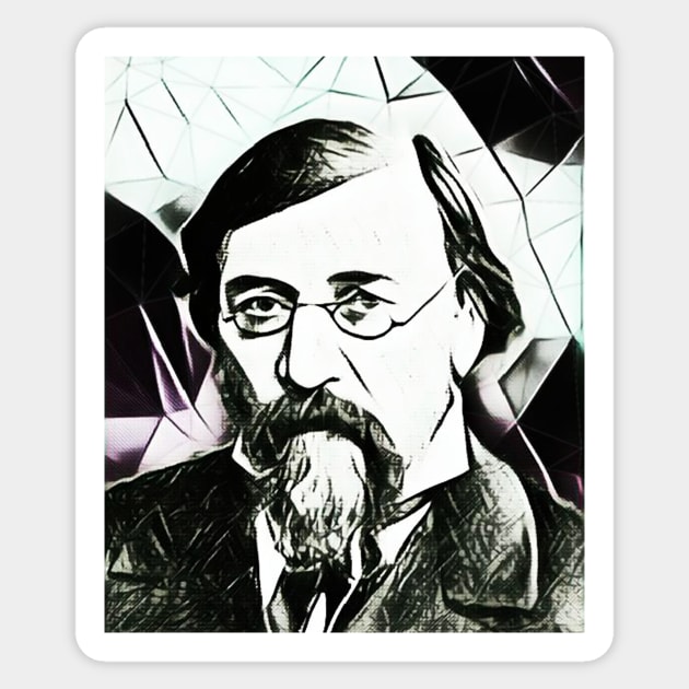 Rufus Wilmot Griswold Black And White Portrait | Rufus Wilmot Griswold Artwork 3 Sticker by JustLit